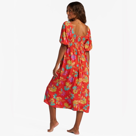 Billabong ♡ Floral Romance Midi Dress - Picture 4 of 6